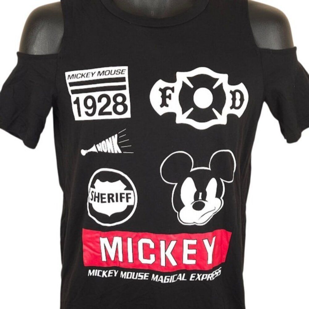 Mickey Mouse T Shirt Womens Size Small Black Disney World Magical Express